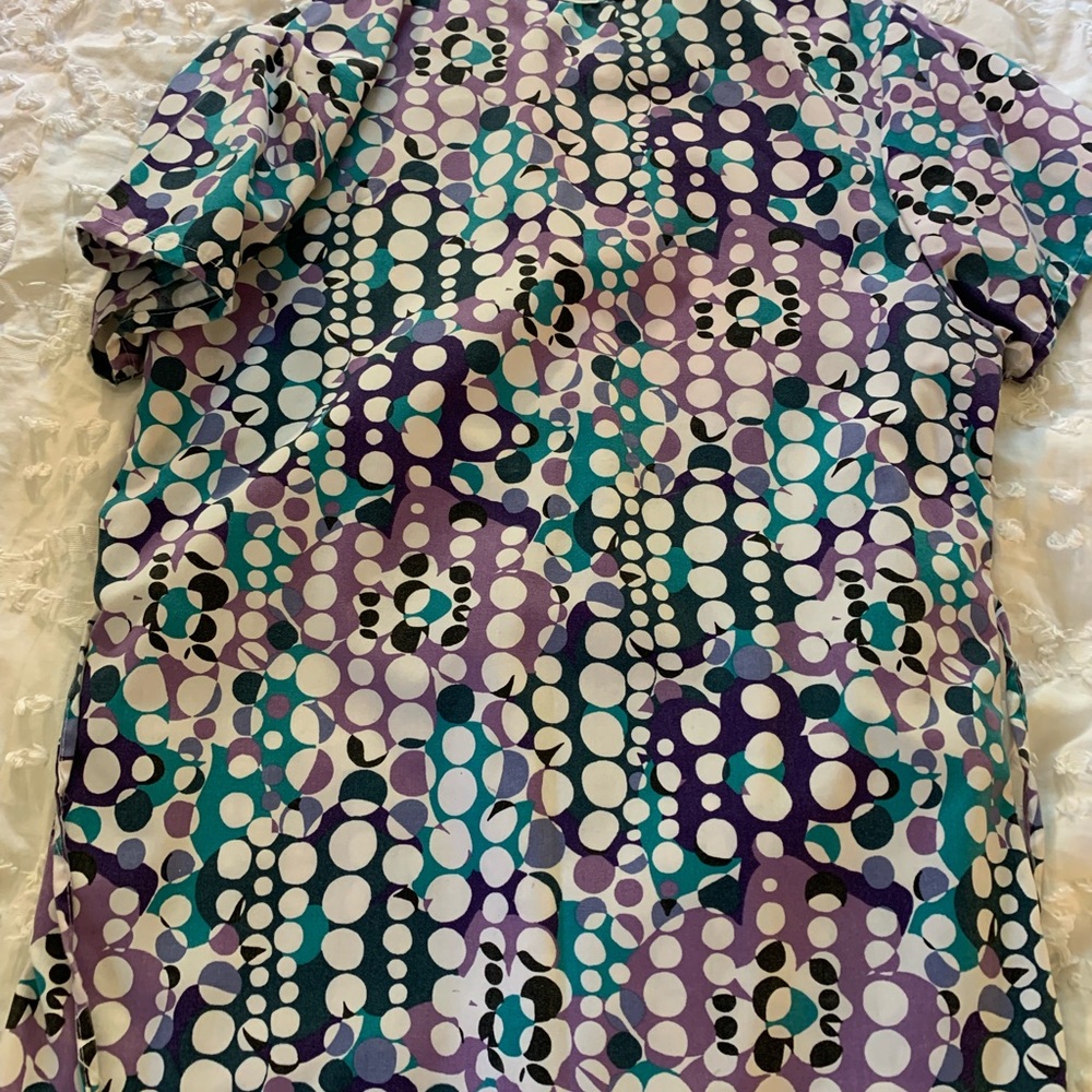 Printed Scrub Top
